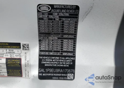 2024 Land Rover Range Rover Sport Se z USA, uszkodzony, nr VIN SAL1P9EU9RA170678